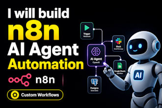 build n8n ai agent automation workflow and custom ai agents