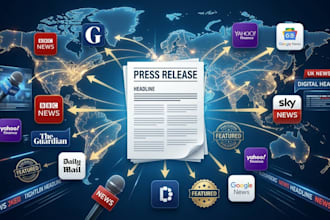write and distribute UK press release on UK site in 24 hours