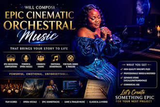 compose epic cinematic orchestral classical and opera music for film soundtrack