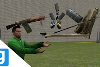 create custom gmod player model and weapon for garrys mod with addons and props