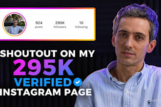 an instagram shoutout on a 295k personal page