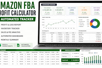 build amazon fba profit calculators and automated excel tracking sheets