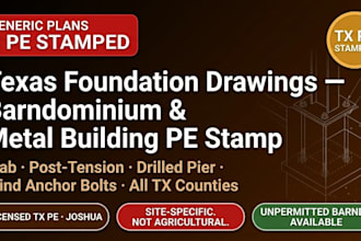 design texas foundation drawings slab pier beam barndominium pe stamp