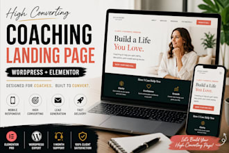design a high converting wordpress landing page for coaches