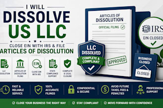 dissolve US llc, close ein with irs, and file articles of dissolution
