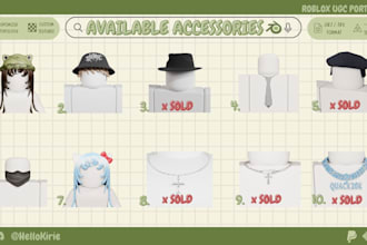 create you ugc accessories and custom faces