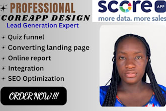 build professional scoreapp quiz funnel landing page scorecard