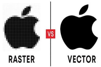 do manual tracing of pixelated logo and images to vector