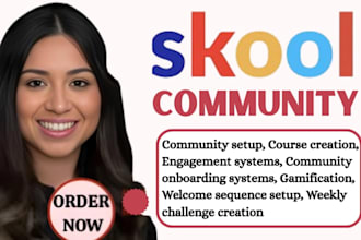 build professional skool community setup complete online course and branding