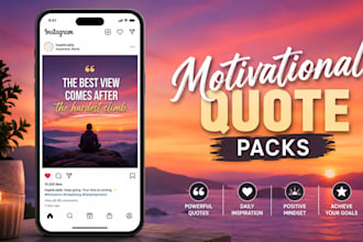 create engaging motivational quote packs for social media or branding