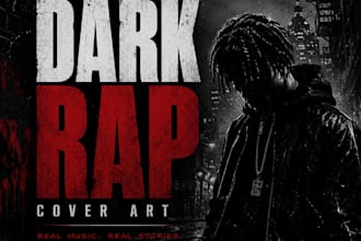 create dark underground rap cover art