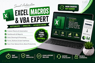create excel vba macros automation for your business, be your vba macros expert