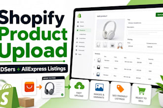 upload shopify dropshipping products using dsers and aliexpress