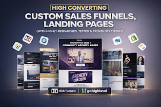 build and setup sales funnel in clickfunnels or gohighevel