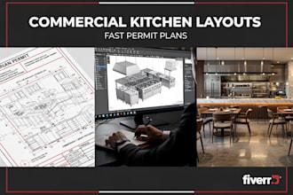 create restaurant permit drawings and commercial kitchen layouts