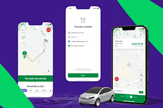 develop ride hailing app, ride sharing app, car pooling app, car rental app