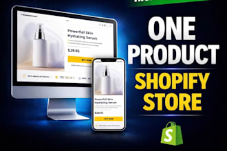 build high converting shopify one product store, shopify dropshipping website