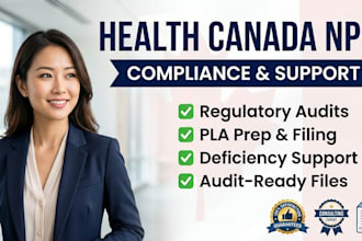 provide health canada npn regulatory compliance and application support