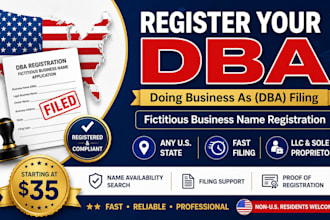 file your dba or fictitious business name registration in any USA state