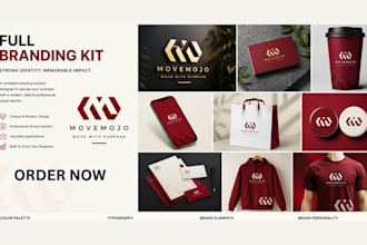 design, update branding kit, brand identity guildline logo for business startup