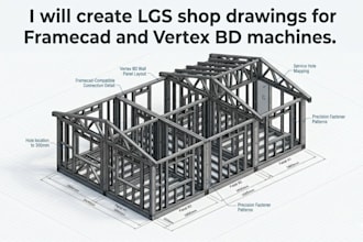 provide cold formed steel fabrication drawings and cnc files