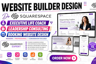 do squarespace executive life coach leadership consulting booking website design