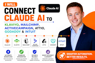 connect claude ai to klaviyo mailchimp activecampaign attio godaddy and intuit