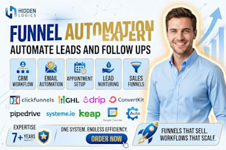 clickfunnel ghl drip converkit pipedrive systeme io keap google calender auto