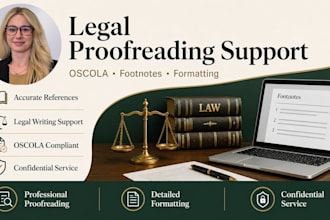 proofread legal documents, assignments and oscola references