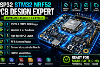 create professional pcb layout, circuit design and prototyping