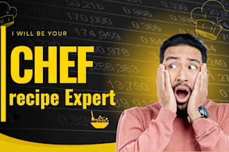 teach cooking classes and teach recipe and ingredients making