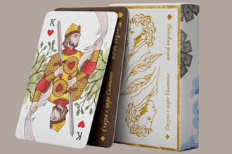 design playing card game poker chip blackjack 52 card deck card box mockup