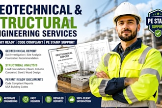 geotechnical report structural analysis foundation design pe stamp in wa, cl