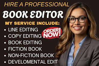 do developmental edit copy line editing proofread fiction and non fiction book