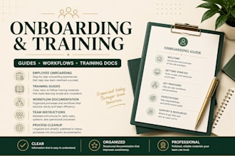 create onboarding and training documentation