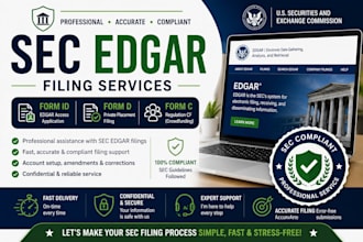file sec edgar form id, form d, and form c professionally