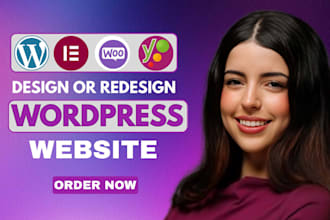 design, redesign and develop custom wordpress websites as full stack developer