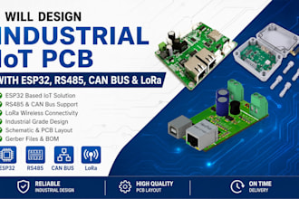 design industrial iot pcb with esp32 rs485 can bus