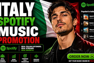 do italy spotify music promotion for italian listeners and real streams