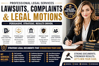 be a experienced attorney for civil lawsuits and appellate motion drafting