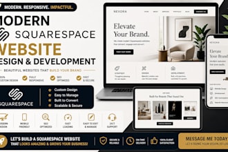 build modern squarespace website design and development