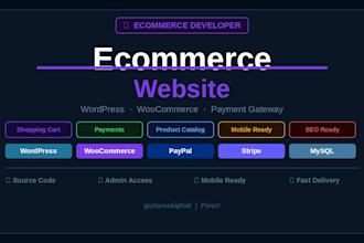 build a full ecommerce website with payment gateway