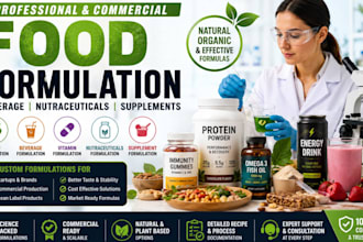food formulation, vitamin supplement, beverage and nutraceutical product develop