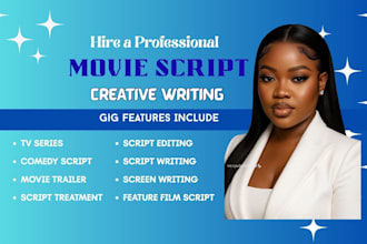 write movie script,comedy,video,feature film script,tv series,script,TV pilot