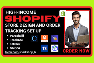 setup shopify store order tracking track123 aftership ship24 parcelwill 17track