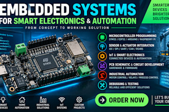 develop embedded systems for smart electronics and automation