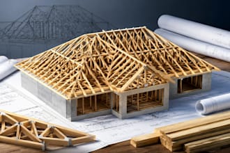 design roof truss, wood framing, timber framing and roof structure