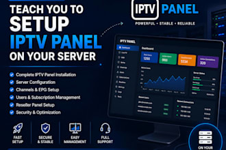 teach you to setup iptv panel on your server
