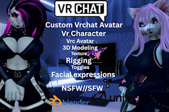 3d vrchat avatar furry avatar fursona vrc  furry nsfw avatar booth vtuber model