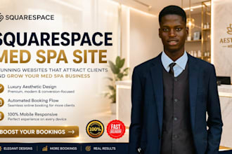 build squarespace medspa website aesthetics clinic botox wellness booking site